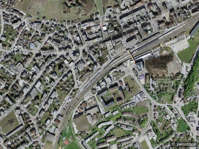 Vue aérienne : la zone