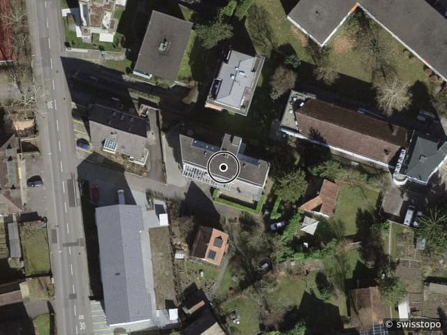 Luftbild der Lage – Friedrichstrasse 14, 8051 Zürich