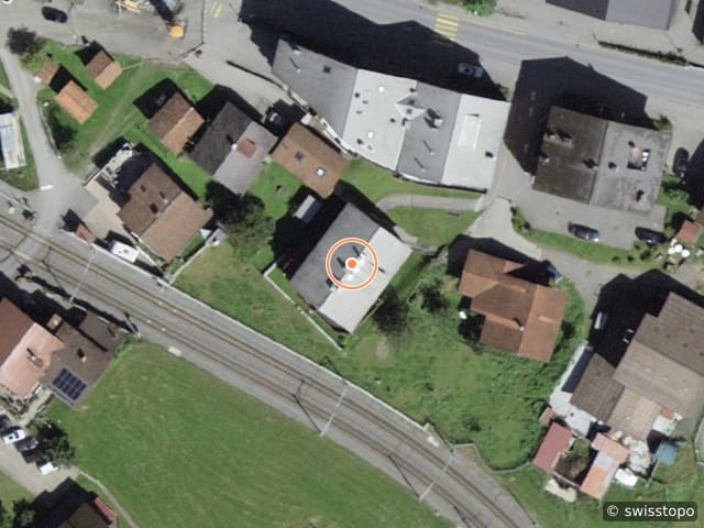 Luftbild der Lage – Landstrasse 36B, 7252 Klosters Dorf