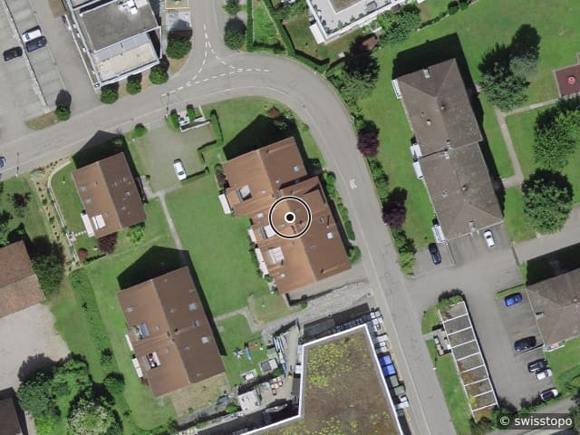 Luftbild der Lage – Grubenstrasse 6, 5070 Frick