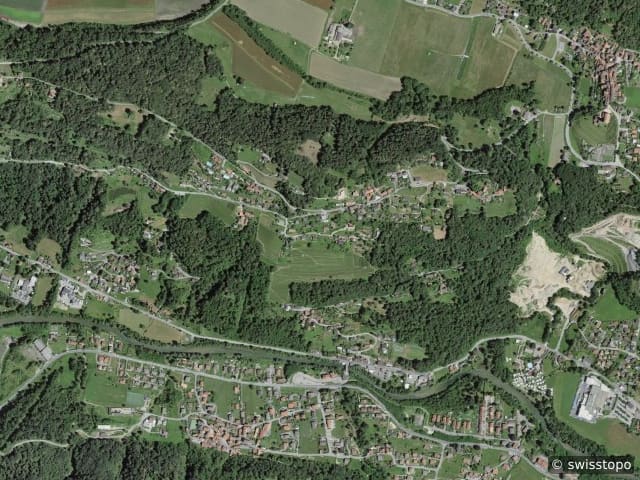 Vue aérienne de l’emplacement – Monteggio
