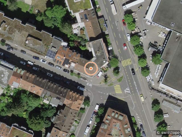 Luftbild der Lage – Güterstrasse 321, 4053 Basel