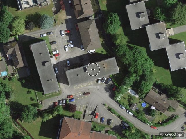 Luftbild Rue des Cèdres 14, Boudry
