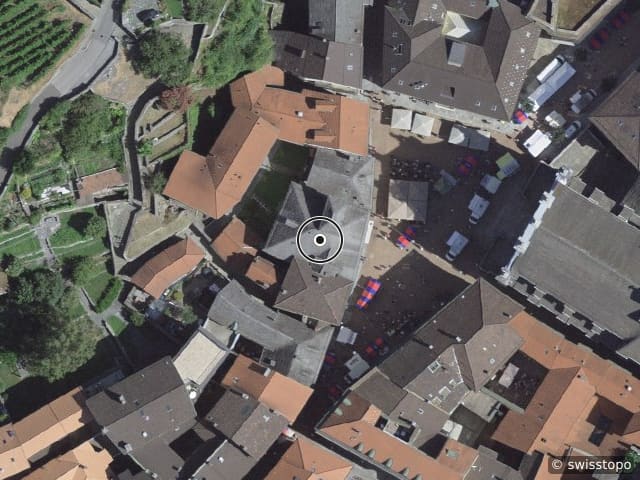 Luftbild Piazza Collegiata 7A, Bellinzona