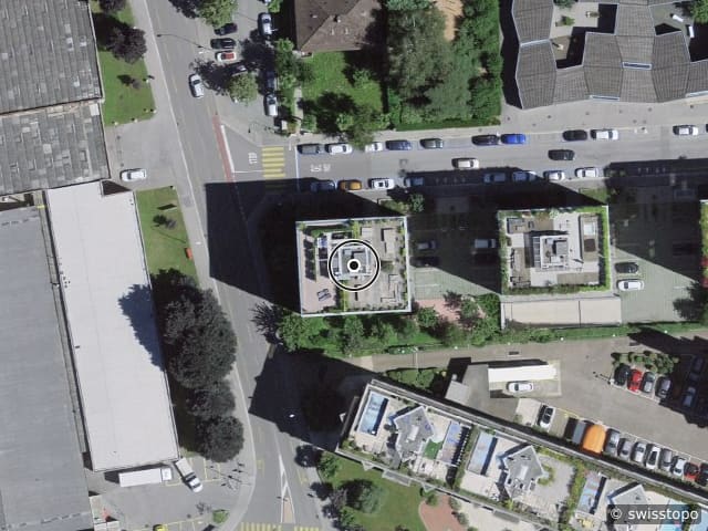 Vista aerea della posizione – Via Concordia 2, 6900 Lugano