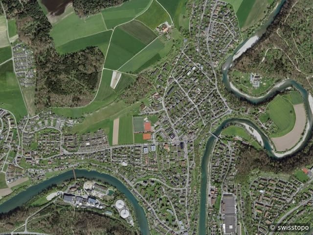 Luftbild Bremgarten bei Bern