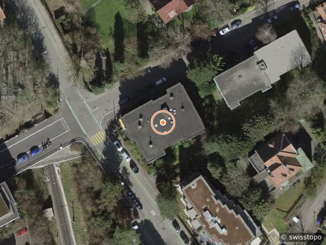 Luftbild der Lage – Münchhaldenstrasse 38, 8008 Zürich
