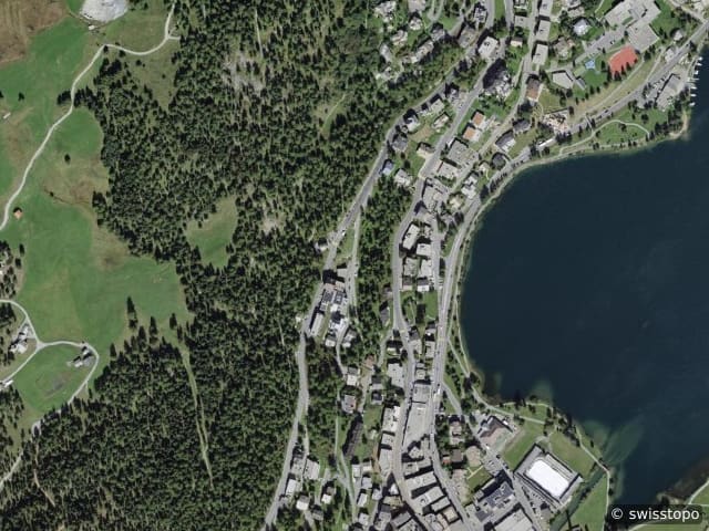 Luftbild Via Chavallera 25, St. Moritz