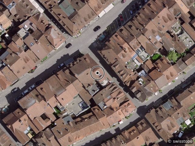 Luftbild der Lage – Hauptgasse 20, 3280 Murten