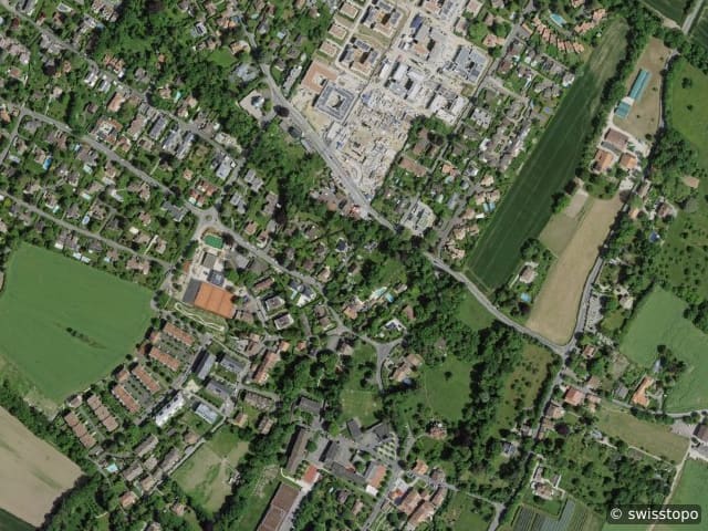 Vue aérienne : la zone