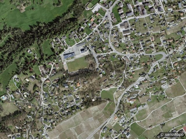 Luftbild du bien Rue Sous l'Eglise 25, Grimisuat