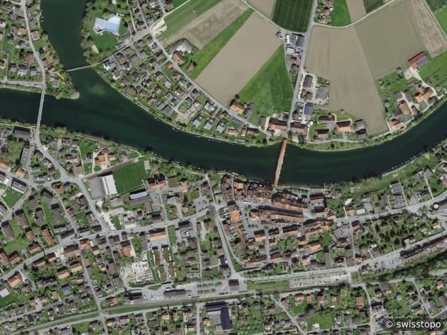 Luftbild Büren an der Aare