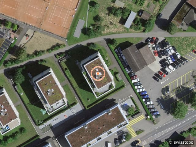 Luftbild Münsterstrasse 1i, Die Wohnung liegt hervorragend und die Einkaufsmöglichkeiten sind in nächster Nä