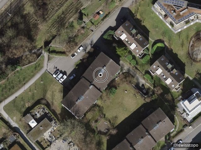 Luftbild der Lage – Elfenweg 15, 8038 Zürich