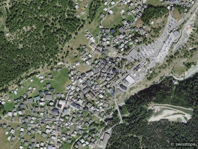 Luftbild Stadelweg 27, Saas-Fee