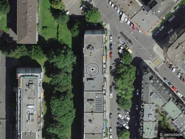 Luftbild der Lage – Rue Faller 9, 1202 Genève