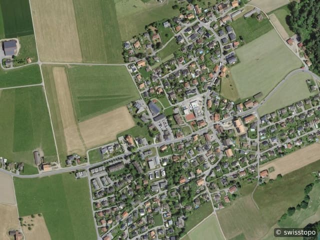 Luftbild Rte de la Raveire 36, Rossens