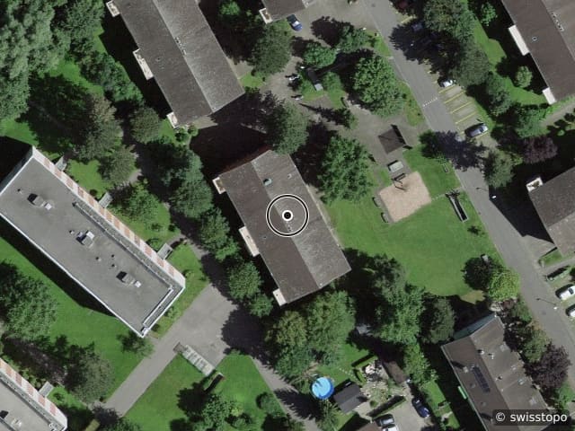 Luftbild der Lage – Baselmattweg 211, 4123 Allschwil