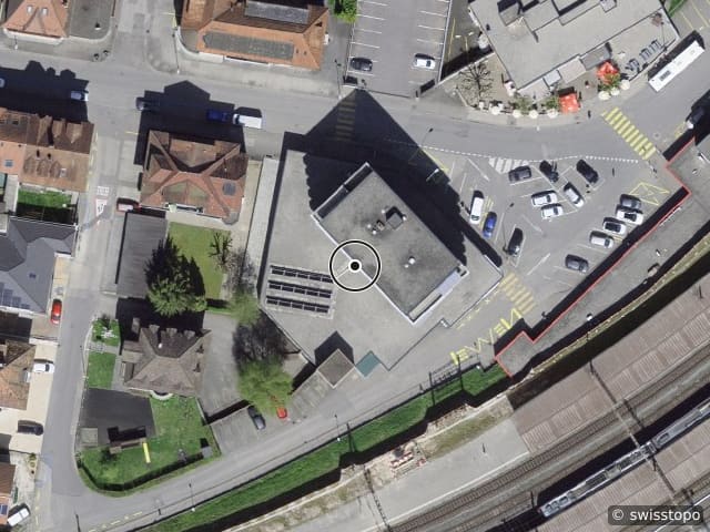 Luftbild Avenue de la Gare 16, Moutier