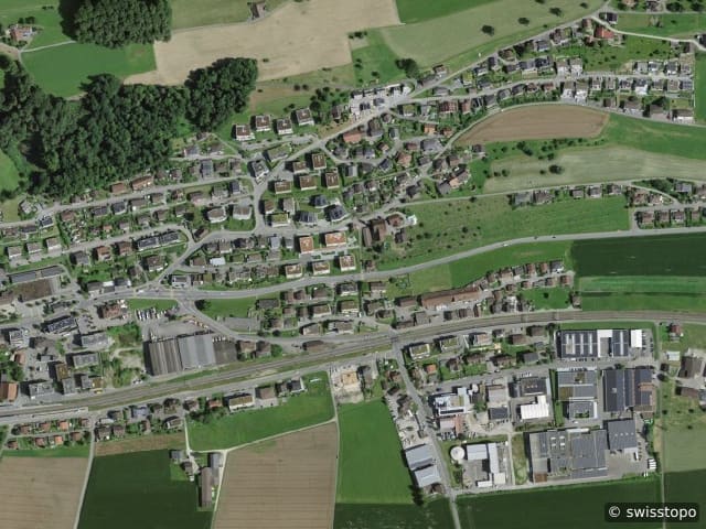 Aerial view of the location – 6242 Wauwil