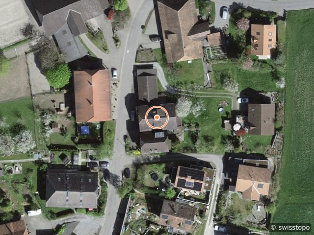Luftbild der Lage – Dorfstrasse 15, 3083 Trimstein
