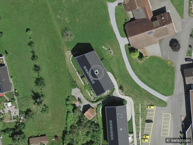 Luftbild der Lage – Dorfstrasse 24, 6235 Winikon
