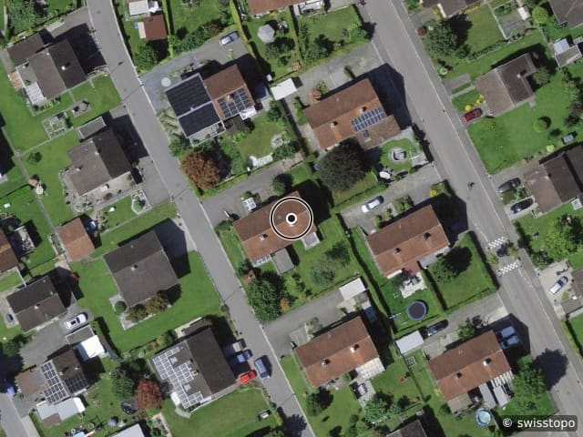Luftbild der Lage – Wuhrstrasse 14, 9443 Widnau
