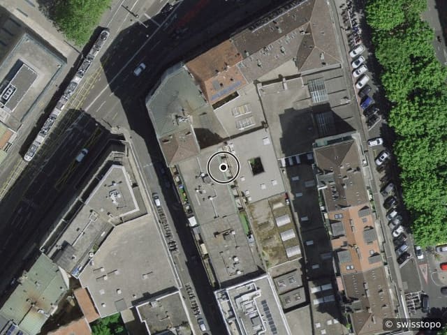 Luftbild der Lage – Rue Hugo-de-Senger 3, 1205 Genève