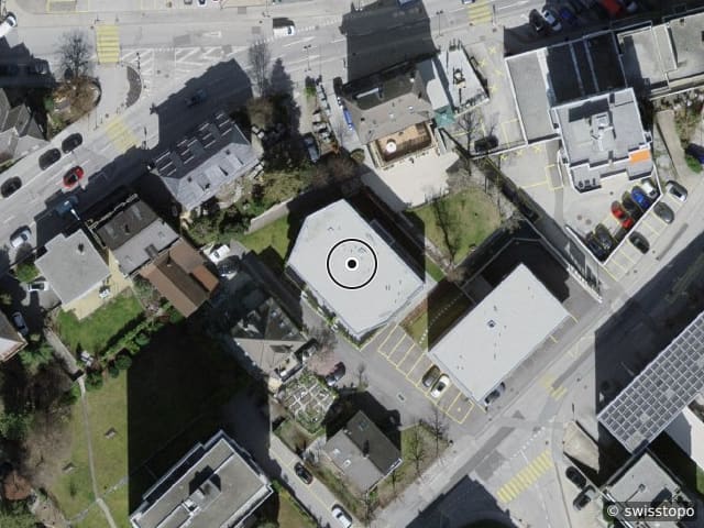 Vista aerea della posizione – Rue du Stade 4B, 3960 Sierre