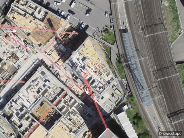 Luftbild der Lage – Kreuzstrasse 7, 3052 Zollikofen