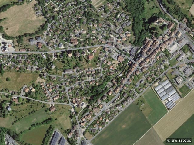 Luftbild der Lage – 1315 La Sarraz