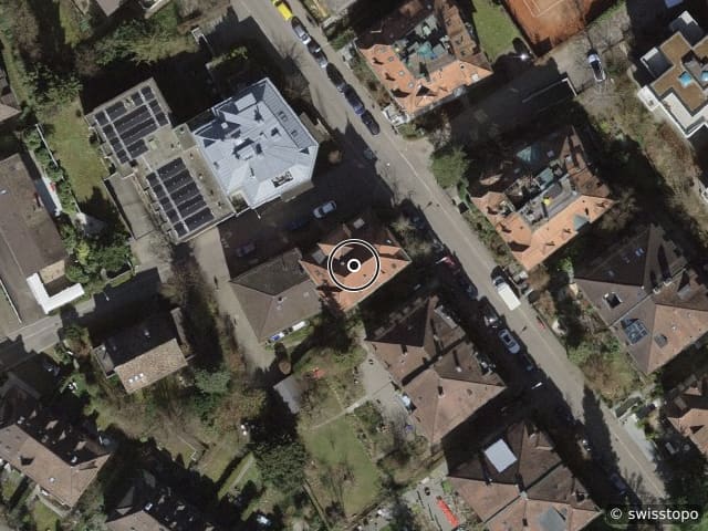 Luftbild Büchnerstrasse 21, Zürich