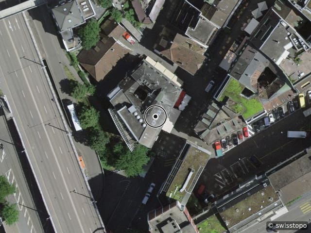 Luftbild der Lage – Steinenvorstadt 60, 4051 Basel