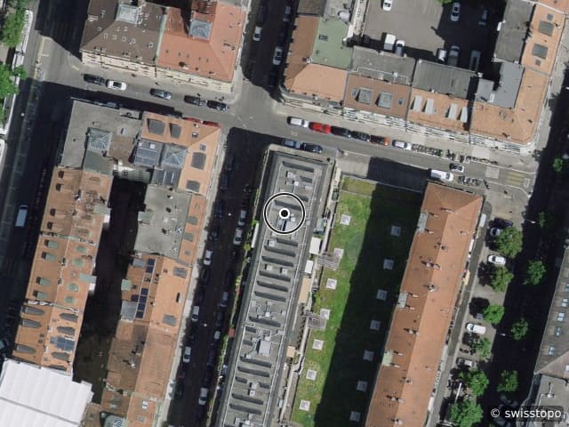 Luftbild Rue de la Ferme 13, Genève
