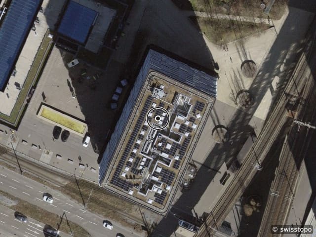 Luftbild Pfingstweidstrasse 98, Zürich