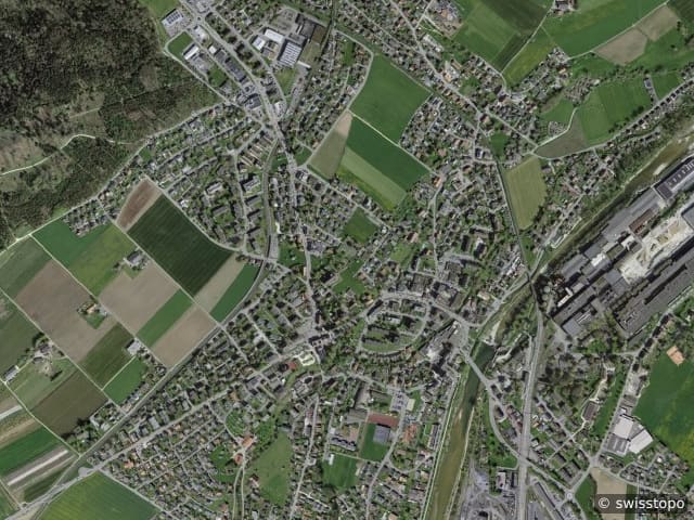 Vista aerea della posizione – Biberist
