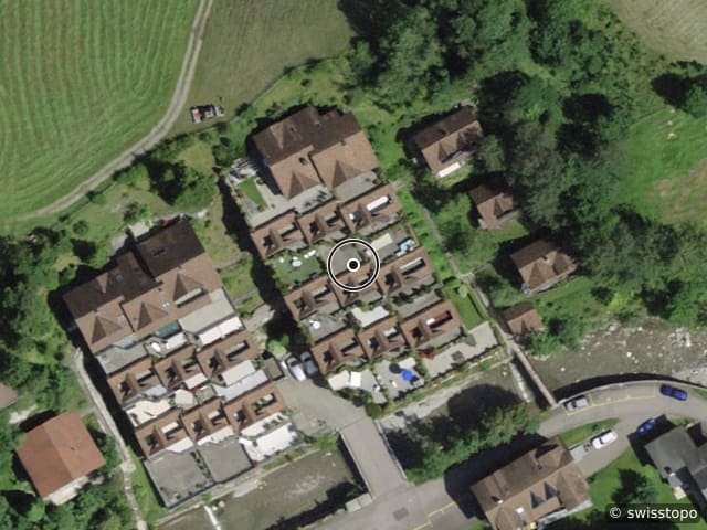 Vista aerea della posizione – Brächenstrasse 12, 8843 Oberiberg