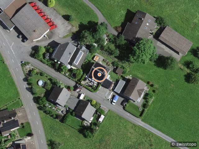 Luftbild der Lage – Hächlerenweg 3, 6211 Buchs