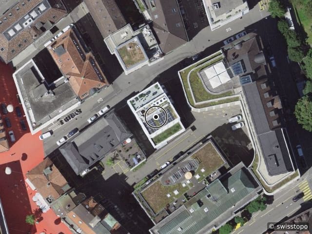 Luftbild Frongartenstrasse 9, St. Gallen