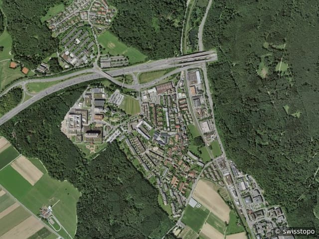 Vista aerea della posizione – 5405 Baden-Dättwil