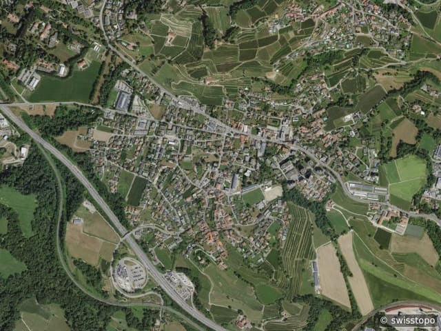 Luftbild der Lage – Coldrerio