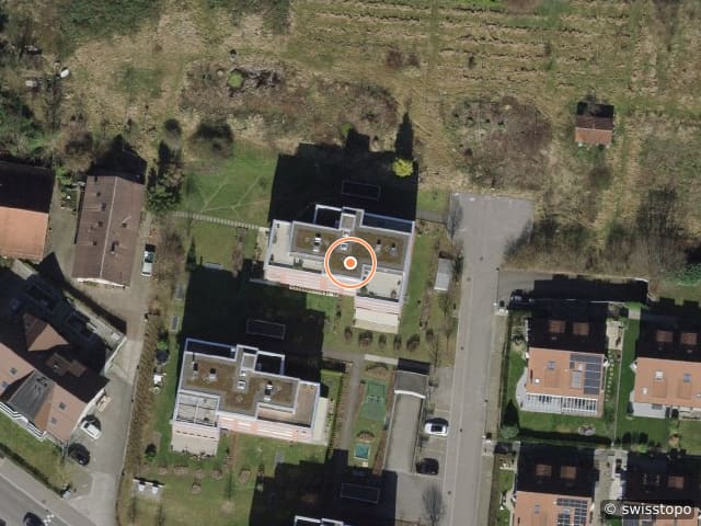 Luftbild der Lage – Gartenstrasse 21, 8107 Buchs