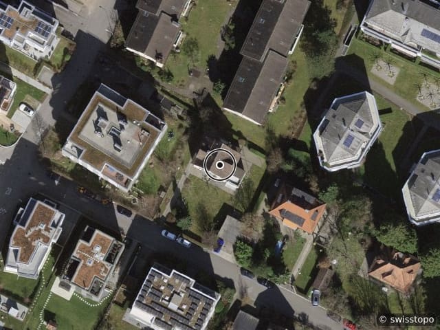 Vista aerea della posizione – Meientalstrasse 66, 8048 Zürich