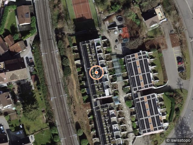 Luftbild der Lage – Bruggstrasse 28, 8942 Oberrieden