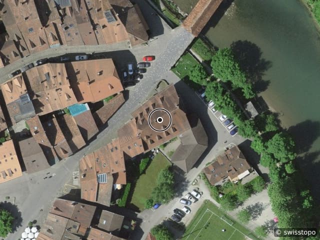Luftbild der Lage – Place du Petit-Saint-Jean 39, 1700 Fribourg