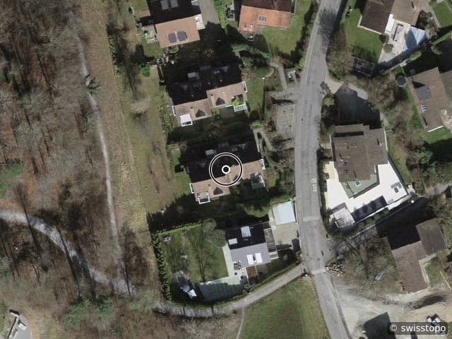 Aerial view of the location – Hintere Bergstrasse 48, 8942 Oberrieden