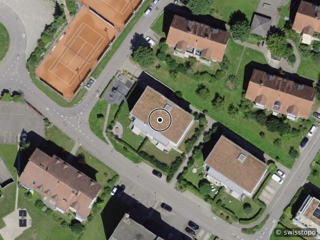 Vue aérienne de l’emplacement – Schützenstrasse 13, 8253 Diessenhofen