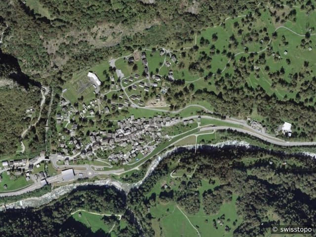 Vista aerea della posizione – 7608 Castasegna