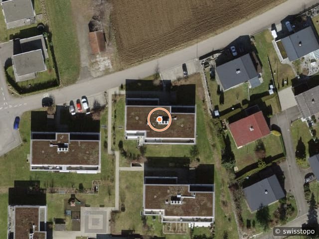 Luftbild der Lage – Schwimmbadstrasse 18, 8213 Neunkirch