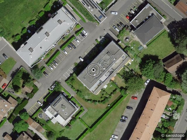 Luftbild der Lage – Chemin de la Tour 15, 1217 Meyrin